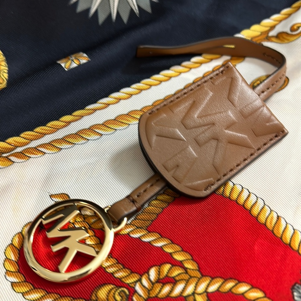 New Michael Kors Leather Fob